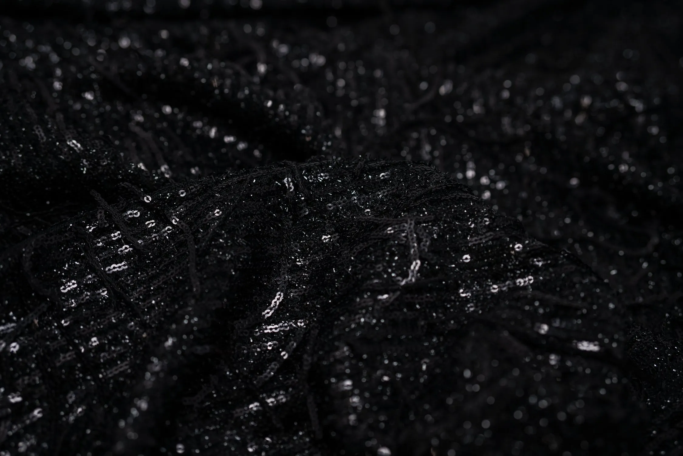 Shimmy Polyester Mesh with Dangle Sequin Fabric | Blue Moon Fabrics