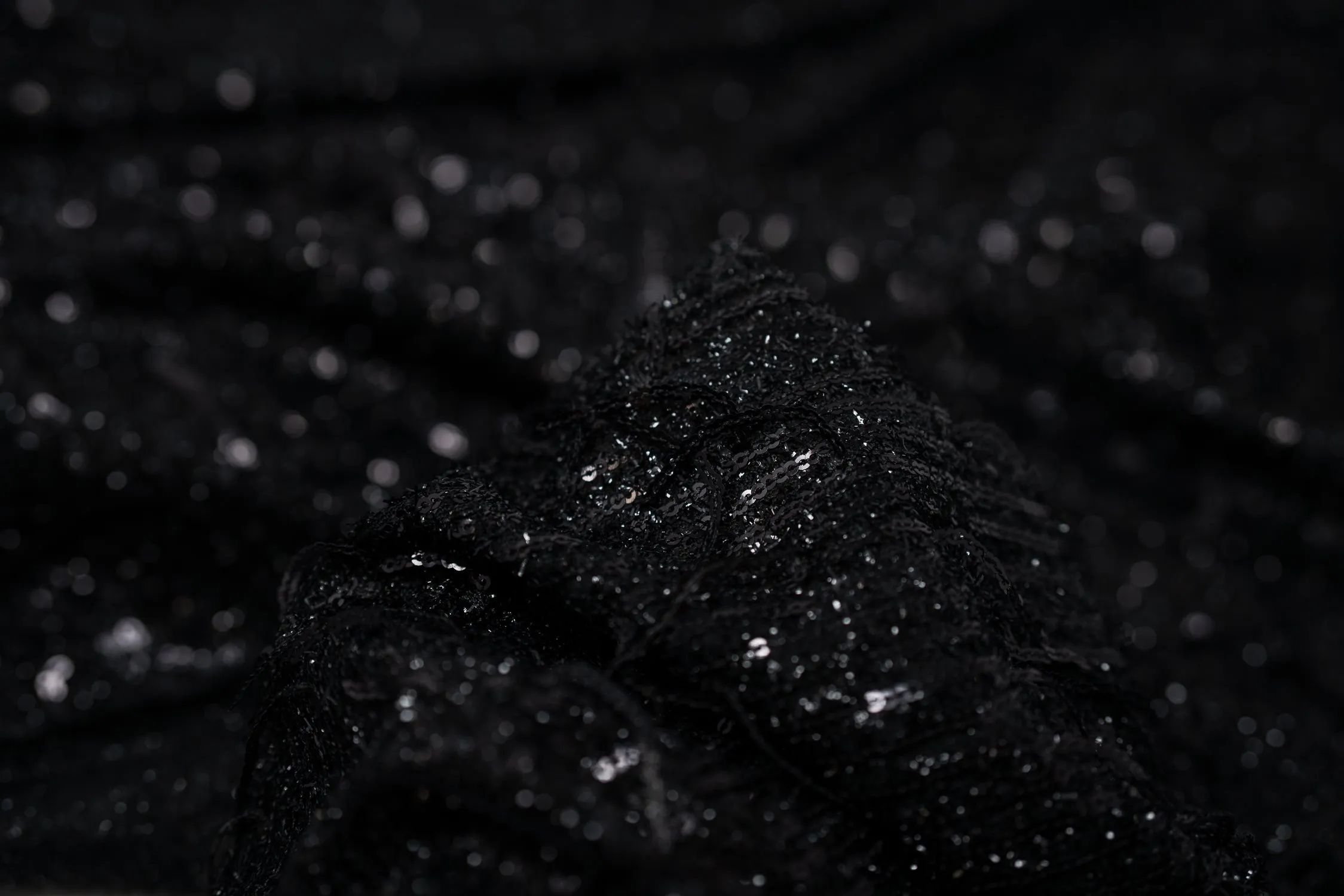 Shimmy Polyester Mesh with Dangle Sequin Fabric | Blue Moon Fabrics