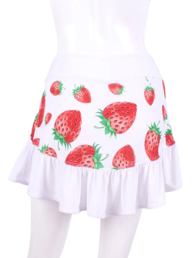 Strawberries   Cream Ruffle Skirts