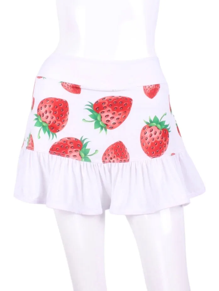 Strawberries   Cream Ruffle Skirts