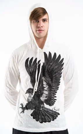 Sure Design Unisex Eagle Hoodie White