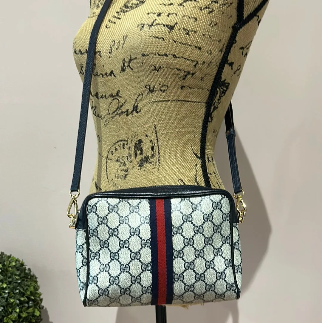 The Junco - Navy Vintage Gucci GG Crossbody