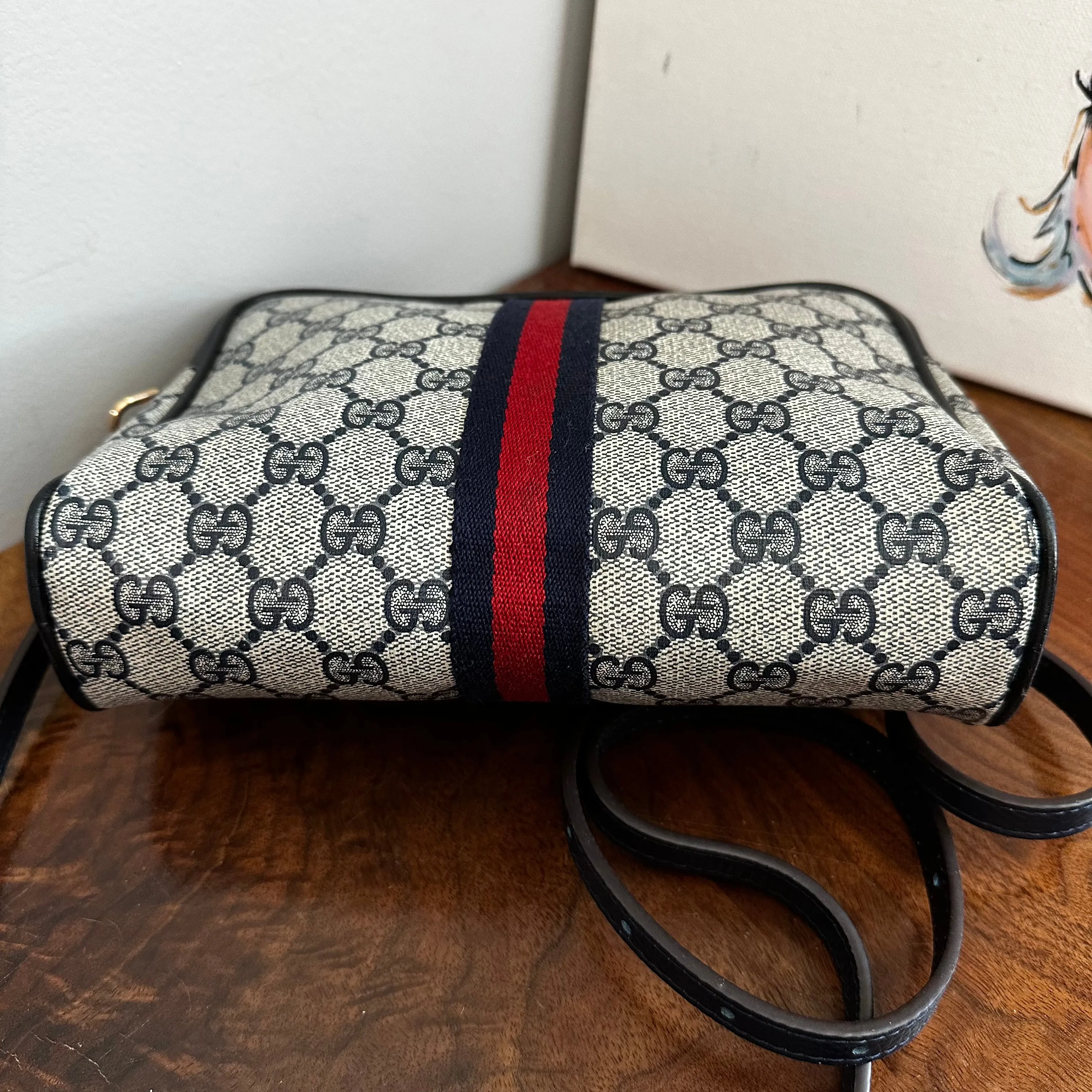 The Junco - Navy Vintage Gucci GG Crossbody