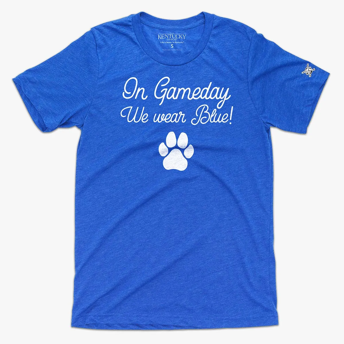 The On Gameday we wear blue Script Tee