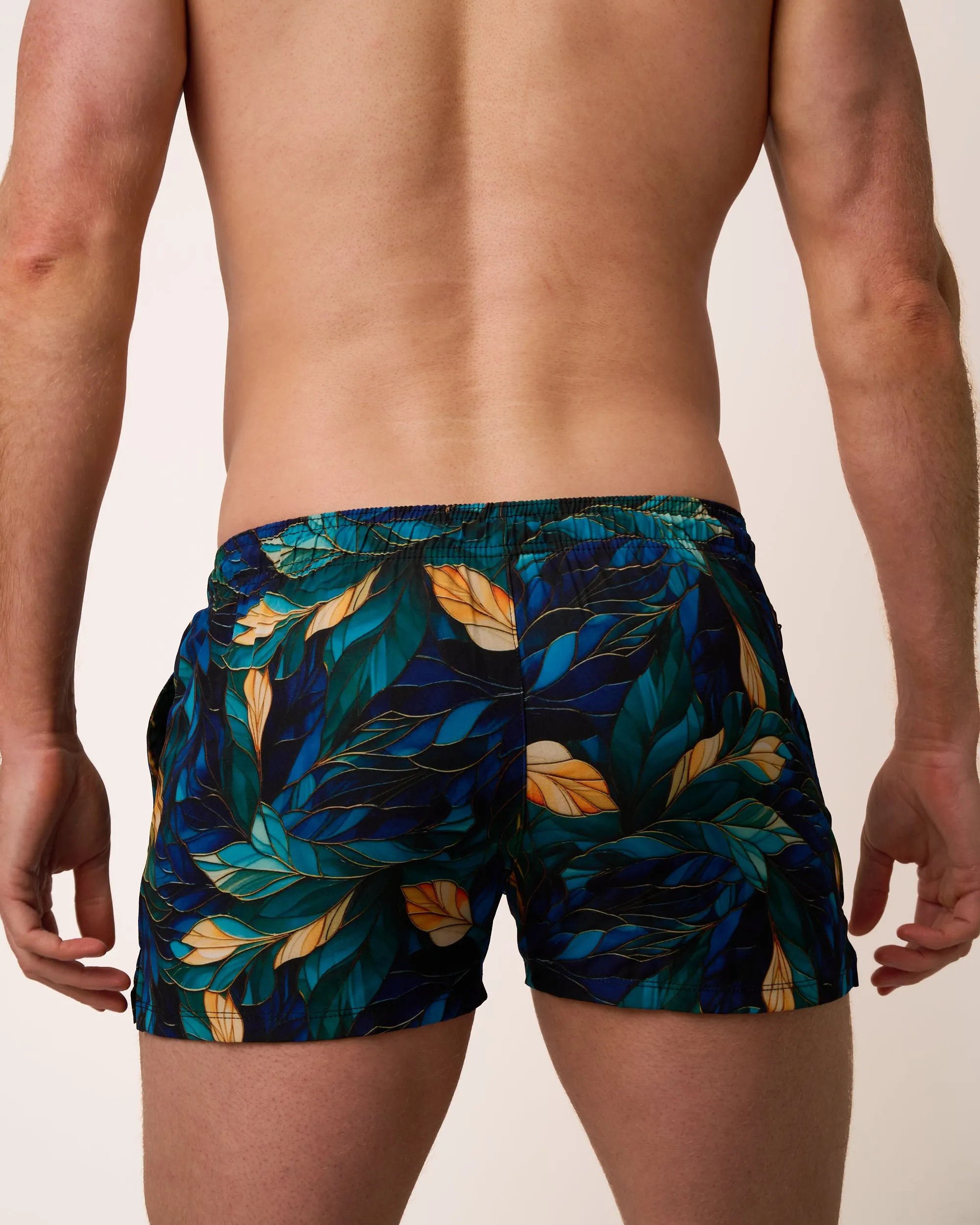 Titan Swim Short - Leaf Print