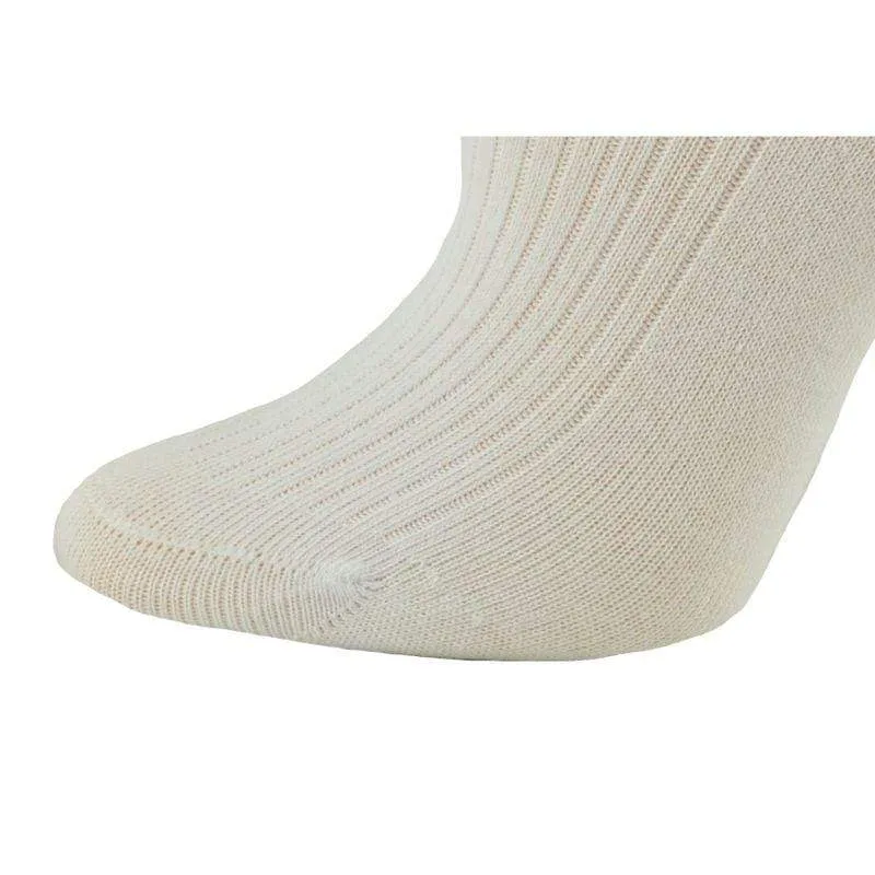 Turn Cuff Lettuce Edge Combed Cotton Seamless Toe School Uniform Socks