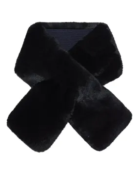 Unisex Fur Neckwarmer Navy Blue