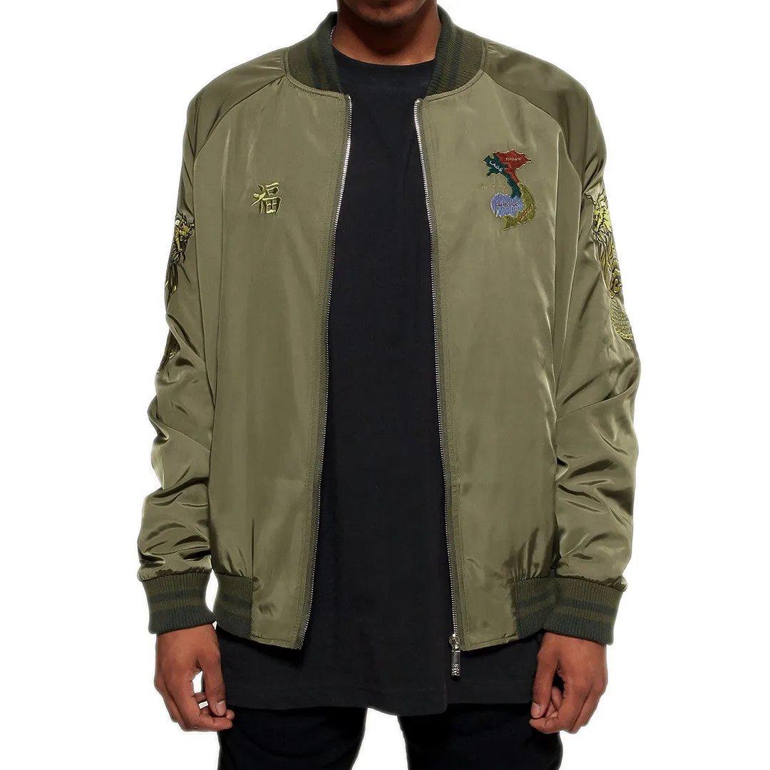 Vietnam Army Satin Embroidery Bomber Souvenir Vintage Jacket