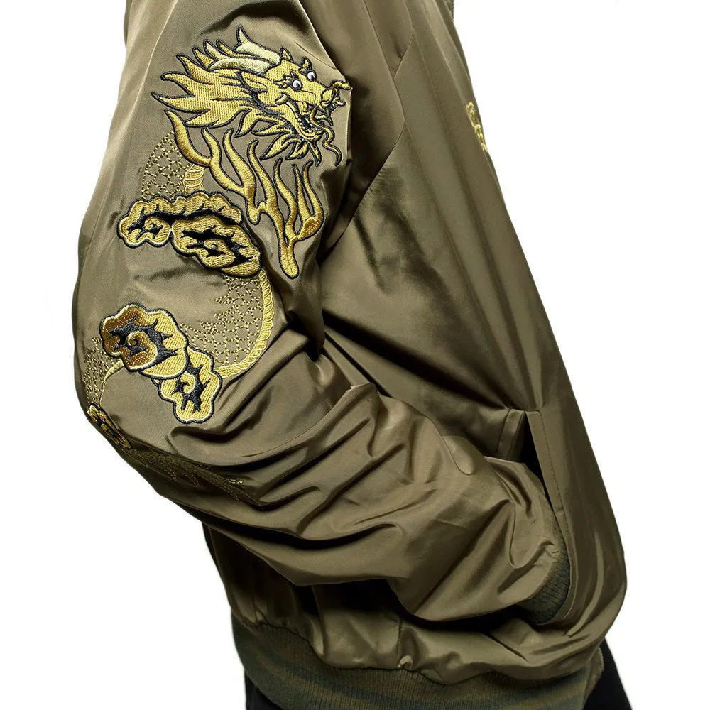 Vietnam Army Satin Embroidery Bomber Souvenir Vintage Jacket