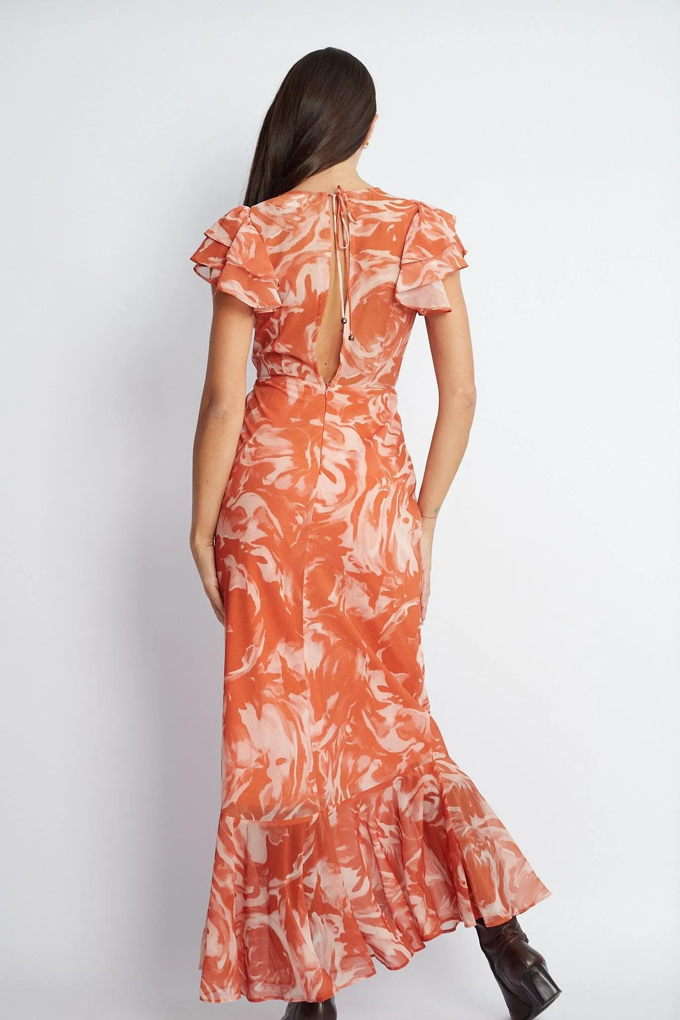 Zalika Dress - Orange Print